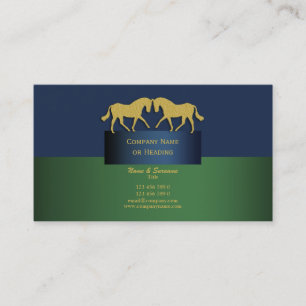 Blaues Grün des Pferdegeschäfts-Marketings Gold Visitenkarte