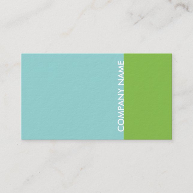 Blaues Grün modern Visitenkarte (Vorderseite)