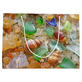 Blaues Grün Seaglass Geschenk sackt Große Geschenktüte