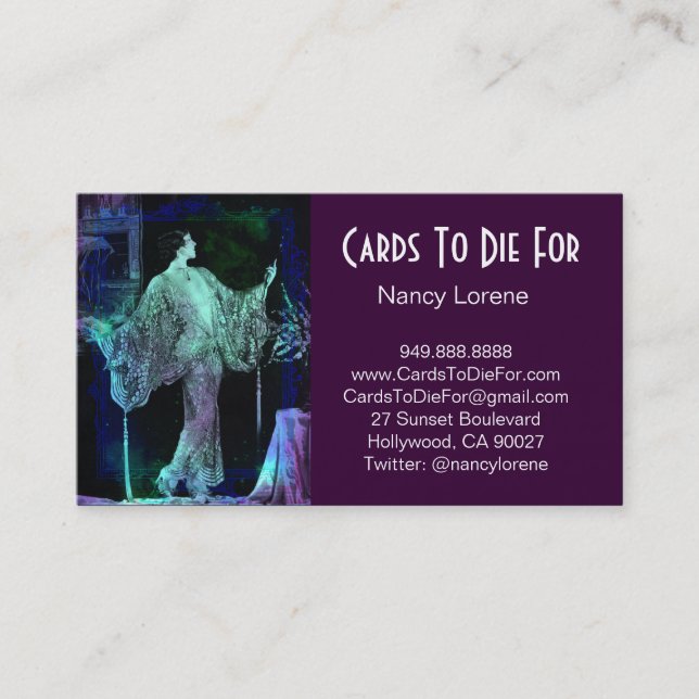 Blaues Grün-Traum - Vanya Visitenkarte (Vorderseite)