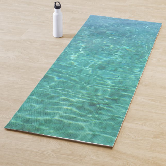 Blaues grünes Meerwasser-Template Elegant Trendy Yogamatte (Beispiel)