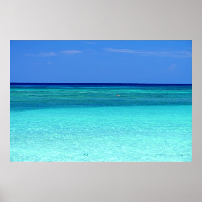 Blaues grünes Paradies Poster (Vorne)