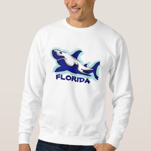 Blaues Hai-Thema Unisex Sweatshirt (Vorderseite)