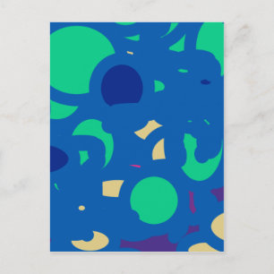 Blaues Happy Love Postkarte