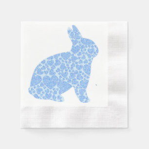Blaues Häschen-Wegwerfpapierservietten Serviette