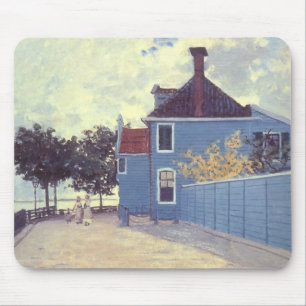 Blaues Haus in Zaandam von Claude Monet Mousepad