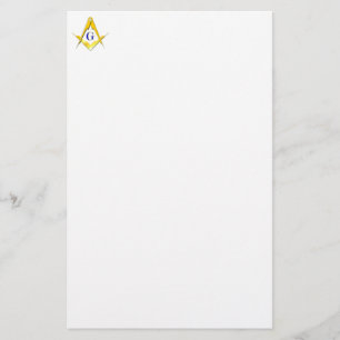 Blaues Häuschen-Quadrat u. Kompassse Briefpapier