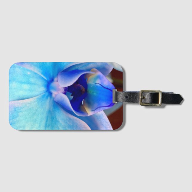 Blaues Hawaii Gepäckanhänger (Vorderseite (Horizontal))