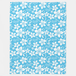 BLAUES HAWAII-MUSTER (BLAU) FLEECEDECKE