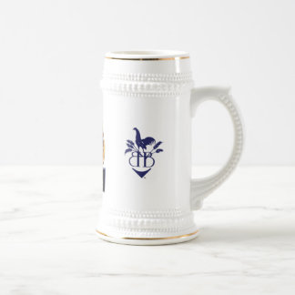 Blaues Henne-Bier 18oz Stein Bierglas
