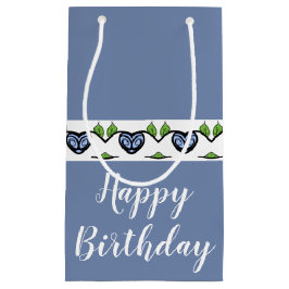 Blaues Herz akzentriert Kleine Geschenktüte