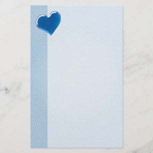 Blaues Herz Cool Briefpapier
