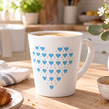 Blaues Herz der Herzen Tasse