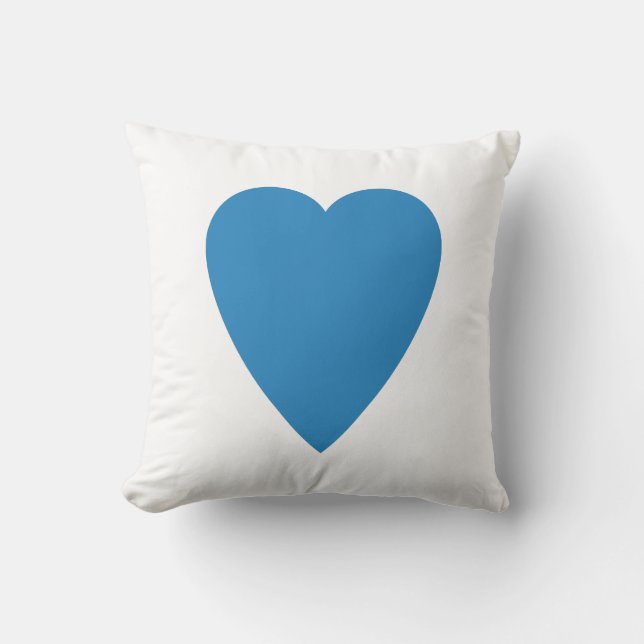 Blaues Herz - Design Kissen (Vorderseite)