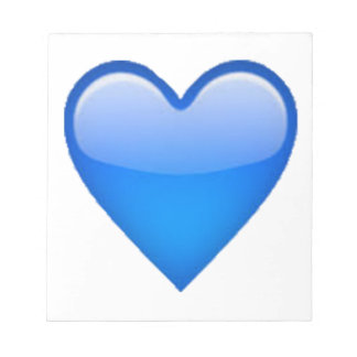 Blaues Herz - Emoji Notizblock
