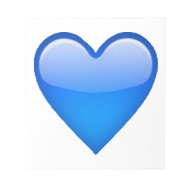 Blaues Herz - Emoji Notizblock (Vorderseite)