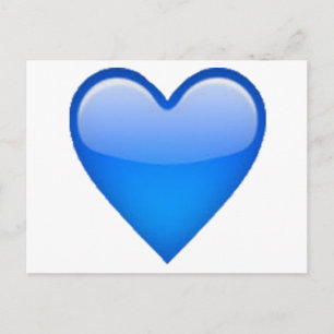 Blaues Herz - Emoji Postkarte