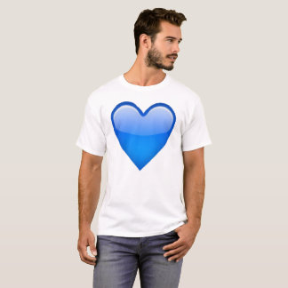 Blaues Herz - Emoji T-Shirt