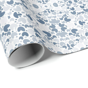 Blaues Herz Geschenkpapier