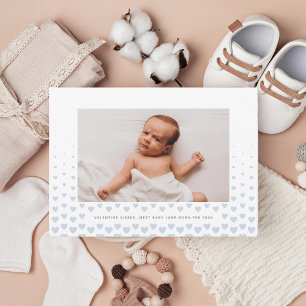 Blaues Herz Gradient valentines Foto Feiertagskarte