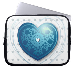 Blaues Herz, Laptop-Hülle Laptopschutzhülle
