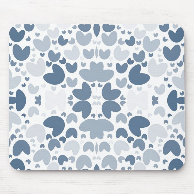 Blaues Herz Mousepad (Vorne)