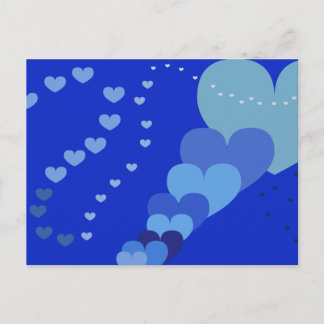 Blaues Herz Postkarte