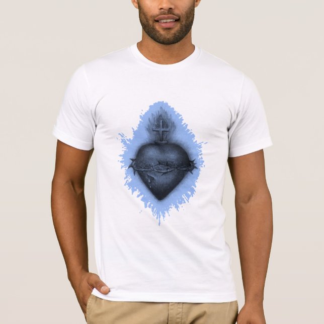 Blaues Herz T-Shirt (Vorderseite)