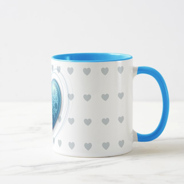 Blaues Herz, Tasse (Rechts)