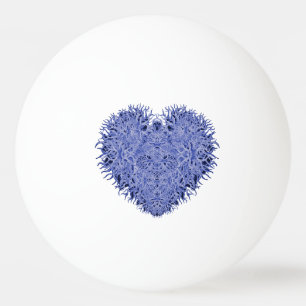 Blaues Herz Tischtennisball