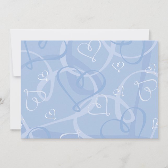 Blaues Herzmuster (Vorderseite)