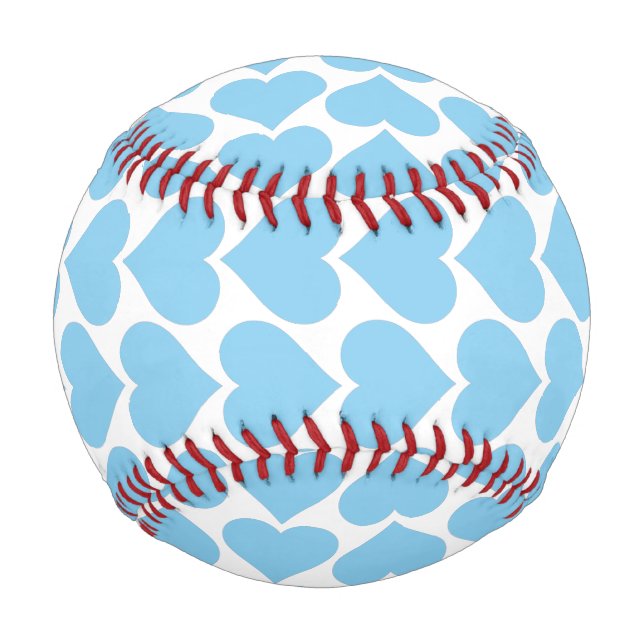 Blaues Herzmuster, Romantik, Liebe Baseball (Rückseite)