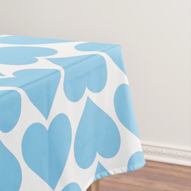 Blaues Herzmuster, Romantik, Liebe Tischdecke (Beispiel)