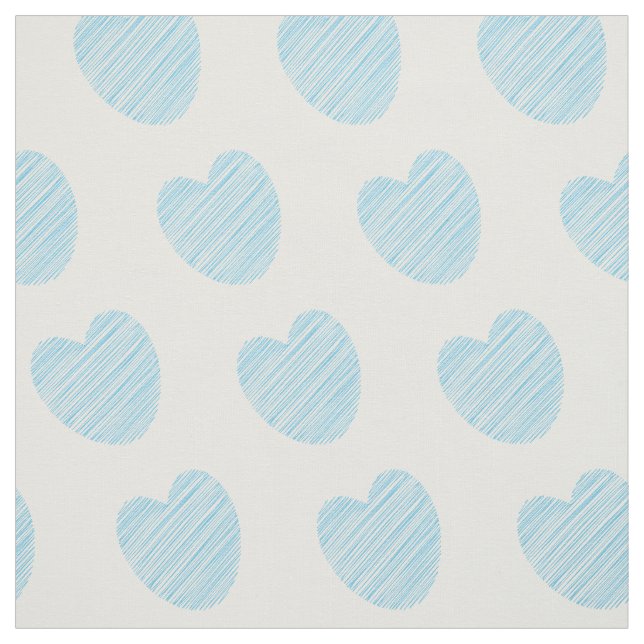 Blaues Herzmuster Stoff (Muster)