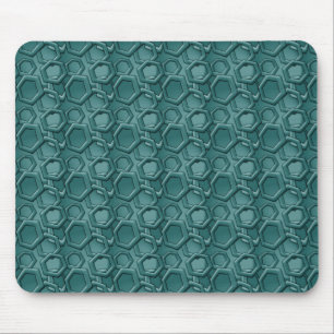 Blaues Hexagon-Muster Mousepad
