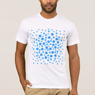 Blaues Hexagon-Muster T-Shirt