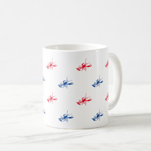 Blaues Himmelsmuster patriotisch Kaffeetasse