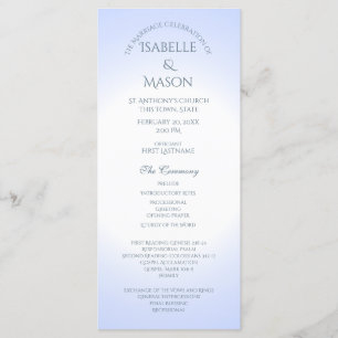 Blaues Hochzeits-Programm Programm