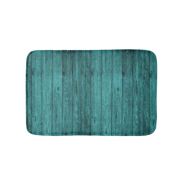 blaues Holz Badematte (Vorderseite)