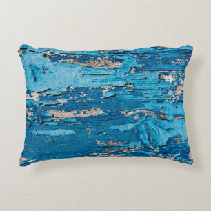 Blaues Holz Dekokissen