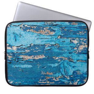 Blaues Holz Laptopschutzhülle
