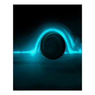 Blaues Horizont-Blackhole-Glossgrün-Poster Poster