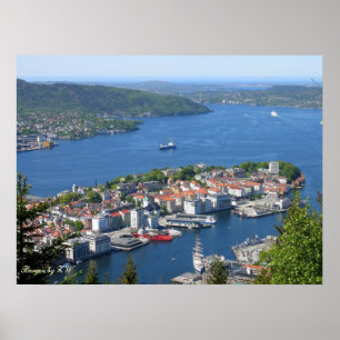 Blaues Horizont-Plakat Poster