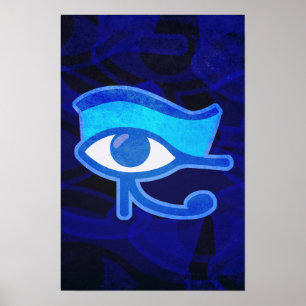 Blaues Horusauge Poster