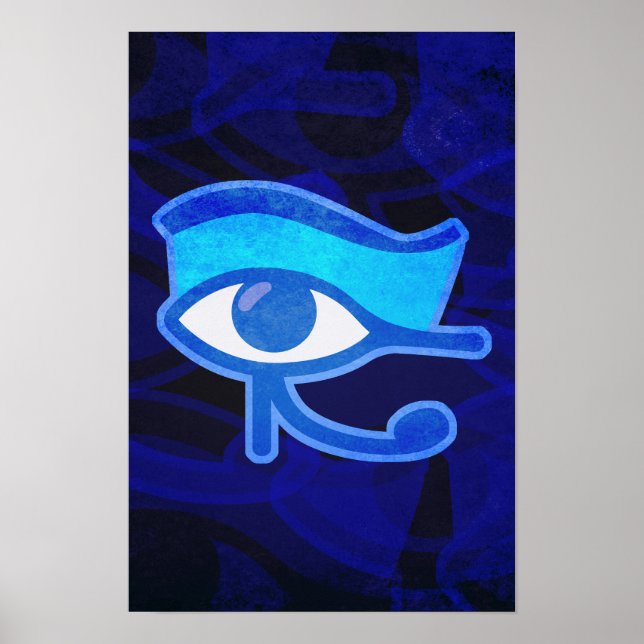 Blaues Horusauge Poster (Vorne)