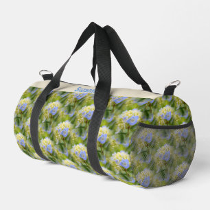 Blaues Hydrangea-Blume-Muster Personalisiert Duffle Bag