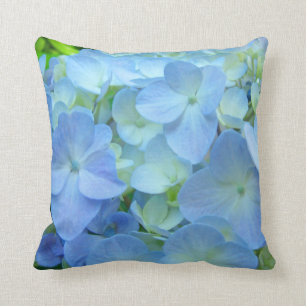 Blaues Hydrangea-Blumen-Kissen thow Kissen mit
