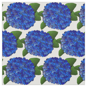 Blaues Hydrangea-Druck-Gewebe Stoff
