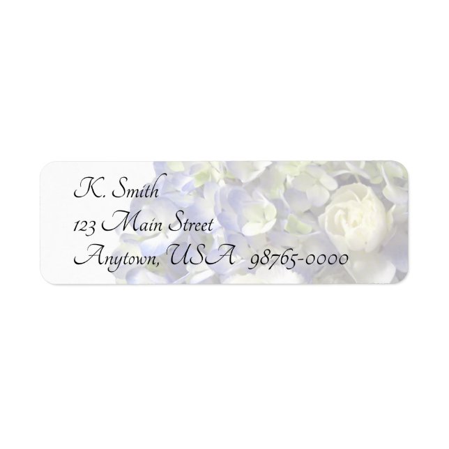 Blaues Hydrangea personalisierbar (Vorne)