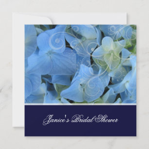 Blaues Hydrangea/romantisches Brautparty/Hochzeit Einladung